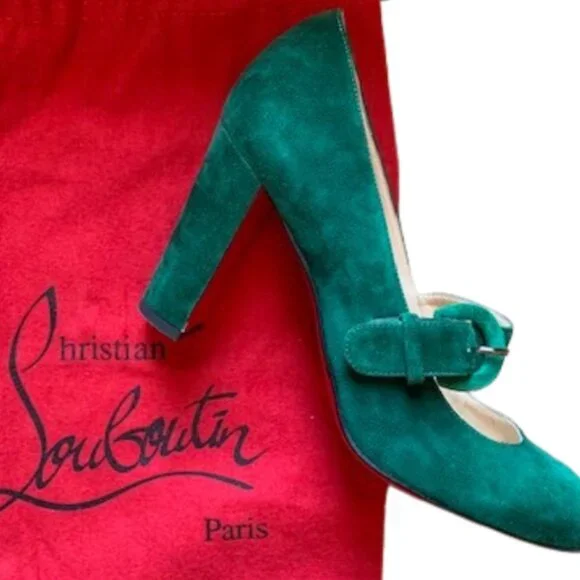 Christian Louboutin Fyalta Velour Suede Pumps EUC Size 37 - Picture 7 of 11